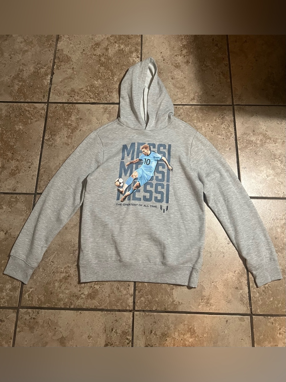 Messi Grey Graphic Hoodie - Fans Collection